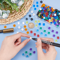 300pcs 10 Farben undurchsichtige und transparente Acrylperlen&nbsp;AJEW-BC0009-81