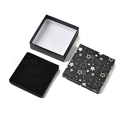 Schmuckgeschenkboxen aus Pappe mit Sternenmuster&nbsp;CON-K016-01E