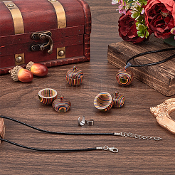 DIY-Set zur Herstellung einer Medaillonkette&nbsp;WOOD-SC0001-58B