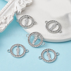 Dijes de conector de aleación con rhinestone de cristal&nbsp;FIND-YW0003-48