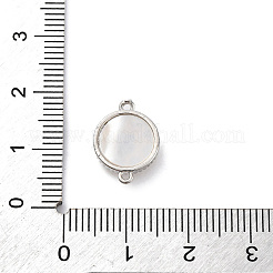 Breloques de connecteur en zircone cubique transparente en laiton&nbsp;KK-P291-19P