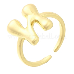 Anelli polsini aperti in ottone placcato a cremagliera&nbsp;RJEW-S394-01G-N