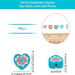 300 Stück handgefertigte Fimo-Perlen&nbsp;CLAY-NB0001-49