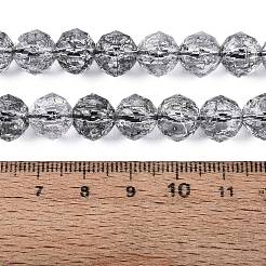 Fili di perline di vetro trasparenti screpolate&nbsp;GLAA-N063-10mm-02