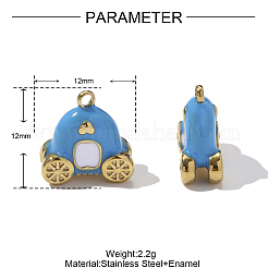 304 Edelstahl-Emaille-Anhänger&nbsp;STAS-OY001-54G