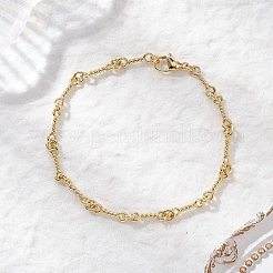 Messing-Armbänder mit Drehstäben für Damen&nbsp;BJEW-JB12574