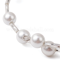 Seestern-Kunststoff-Türkis mit runden Muschelkernperlen und Stretch-Armbändern aus Glasperlen für Damen&nbsp;BJEW-JB11682