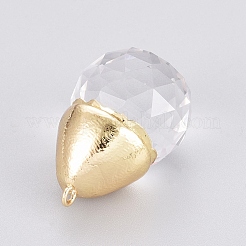 Facettierten Glas-Anhänger&nbsp;GLAA-G071-01G