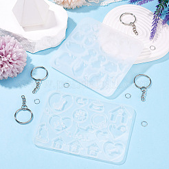 2 pieza de 2 estilos de moldes de silicona para pendientes con silueta colgante para hacer tú mismo&nbsp;DIY-TA0015-69