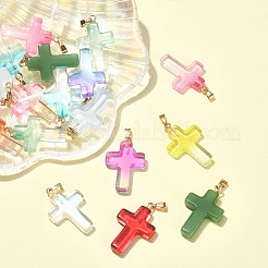 30pcs 15 Farben handgemachte Bunte Malerei-Anhänger&nbsp;LAMP-CJ0001-50