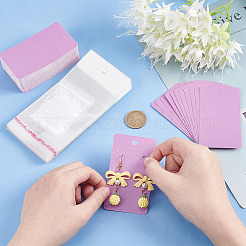 120 porte-cartes en papier kraft vierge pour boucles d'oreilles&nbsp;DIY-PH0009-96A