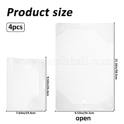Transparenter PVC-Buchumschlag&nbsp;OFST-WH0004-105A