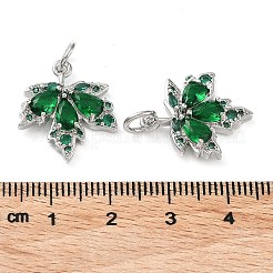 Placage de rack pendentifs en zircone cubique clair en laiton&nbsp;KK-B078-02P-02
