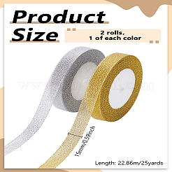 2 Rolle Organzaband in 2 Farben&nbsp;ORIB-LP0001-03