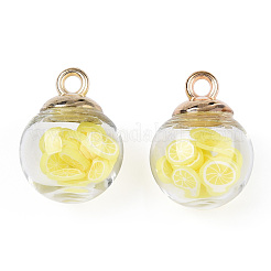 Pendenti a sfera in vetro trasparente&nbsp;LS-GLAA-TAC0003-03D
