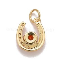 Ciondoli in ottone con zirconi chiari con placcatura a cremagliera&nbsp;KK-M229-45G