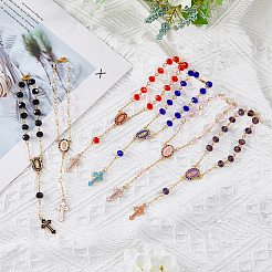 Décorations de pendentif en émail en alliage de croix&nbsp;HJEW-AB00656
