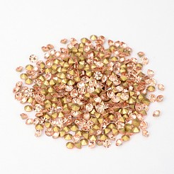 Zurück plattiert Klasse A Diamant Glas wies Strass&nbsp;X-RGLA-SS10-023