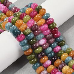 Gefärbt natürlichen weißen Jade Perlen Stränge&nbsp;X-G-G107-A10-01