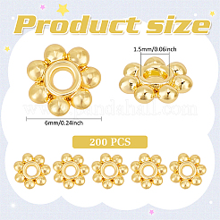 200 Stück Rack-Plating-Zinklegierung-Abstandsperlen&nbsp;FIND-ME0001-06