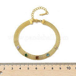 Bracelets à chaîne en maille d'acier inoxydable 304 pour femmes&nbsp;BJEW-P348-01E-G
