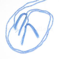 Natürlichen blauen Chalcedon Bead Stränge&nbsp;G-G914-2mm-16