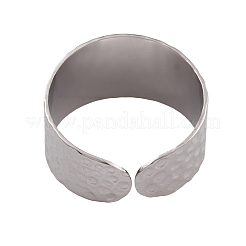 Bagues de manchette ouvertes en acier inoxydable 304 anti-ternissement pour femmes&nbsp;LS-RJEW-G285-62P