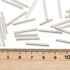 Silber ausgekleidet transparente Glasstiftperlen&nbsp;SEED-R028-2x20-B02