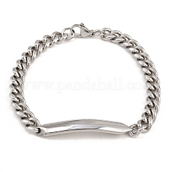 304 Edelstahl Cuban Link Kettenarmbänder für Männer und Frauen&nbsp;BJEW-G766-05P-01