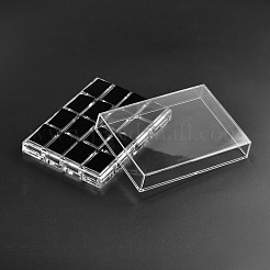 Cuboide caselle di visualizzazione anello in vetro organico&nbsp;X-RDIS-N015-03