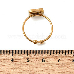 Anillos abiertos de acero inoxidable 304 para mujer&nbsp;RJEW-B161-01G-02