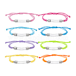8 bracciale a maglie in bottiglia di vetro di 8 colori&nbsp;BJEW-PH01954
