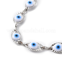 Collana a catena a maglie in plastica malocchio&nbsp;NJEW-H169-03P