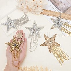 5 pz 5 stili glitter smalto hotfix cristallo strass&nbsp;DIY-FG0002-40
