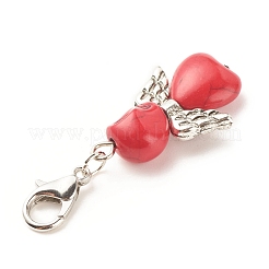 Decorazioni pendenti in turchese sintetico tinto&nbsp;HJEW-JM00672-02