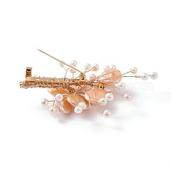 Spilla di perle keshi naturali con corpetto da sposa&nbsp;JEWB-BR00061-02