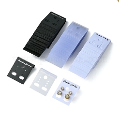 180 Stück 3 Stile Rechteckige Ohrring-Displaykarten aus Kunststoff&nbsp;EDIS-FS0001-01D