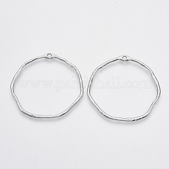 Legierung offene zurück Lünette Anhänger&nbsp;X-PALLOY-S121-82B-P