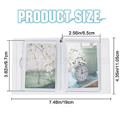 3 pouce pvc mini coeur creux photocard titulaire livre&nbsp;AJEW-WH0038-65P-01