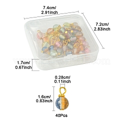 40 pz pendenti in resina di colore sfumato&nbsp;PALLOY-FS00029