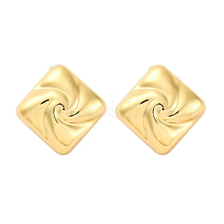Pendientes de botón de acero inoxidable 304 con forma de rombo&nbsp;EJEW-A125-77G