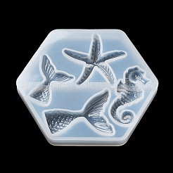 Moldes de silicona diy con adorno de animales marinos&nbsp;DIY-P078-03B