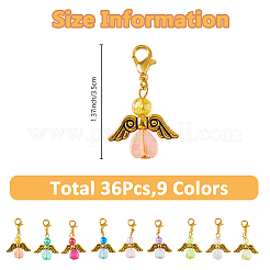 Decorazioni pendenti in acrilico 36 pz 9 colori&nbsp;HJEW-FH00015
