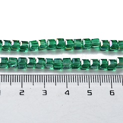 Abalorios de vidrio electrochapdo&nbsp;EGLA-J028-4x4mm-AB14