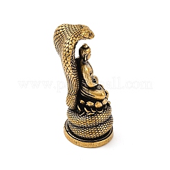 Messing-Buddha-Statue mit Schlangen-Dekoration&nbsp;KK-D370-02AG