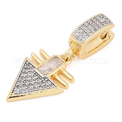 Pendenti in zirconi cubici trasparenti in micro pavè di ottone&nbsp;KK-M307-03G