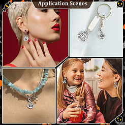80 pièces 4 styles pendentifs en alliage de zinc de style tibétain&nbsp;TIBEP-ME0001-18