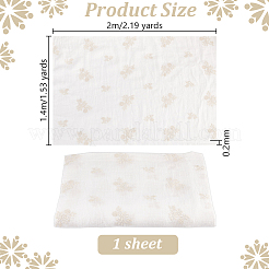 Leinen-Baumwollstoff mit Blumenmuster für Bekleidungsaccessoires&nbsp;DIY-WH0632-51