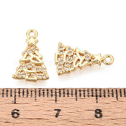 Messing micro pave klare zirkonia anhänger&nbsp;KK-T077-45G