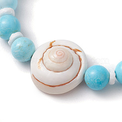 Sommer Strand natürliche Shiva Auge Muschel Perlen Armbänder&nbsp;X-BJEW-JB10313-03